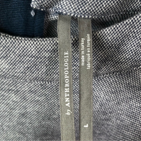 ANTHROPOLOGIE Stretch Jersey Knit Belted Halter Sleeveless Top L Blue Gray - Picture 11 of 12